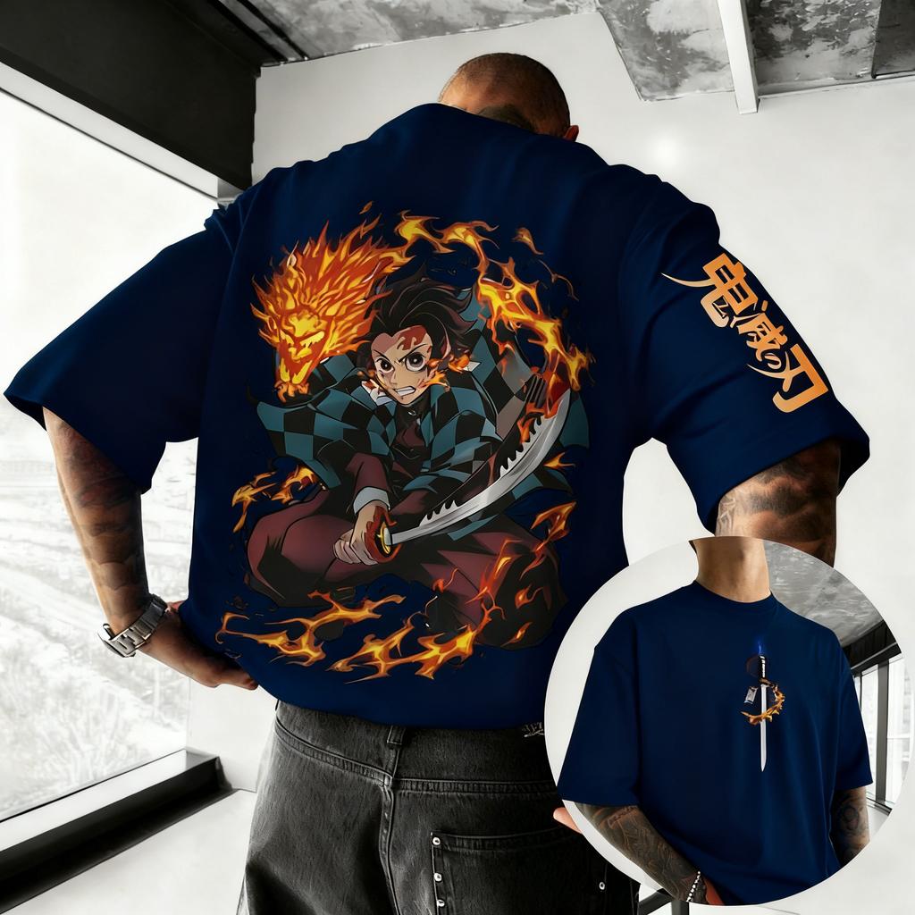 Demon Slayer Anime Printed Charcoal Jiro SpringSummer New Y2K Super Style Mens and Womens Streetwear