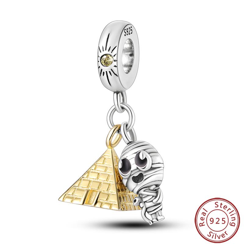 Seria Słynna Architektura Miedziana Wieża Eiffla Łuk Triumfalny Koloseum Charms Koraliki 3mm DIY Tworzenie Drobnej Biżuterii