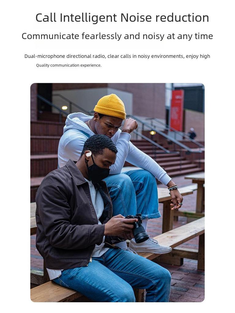 Căști Bluetooth cu cârlig de ureche YJ77: Căști OWS cu Conducție Osoasă pentru Apeluri cu o Singură Ureche