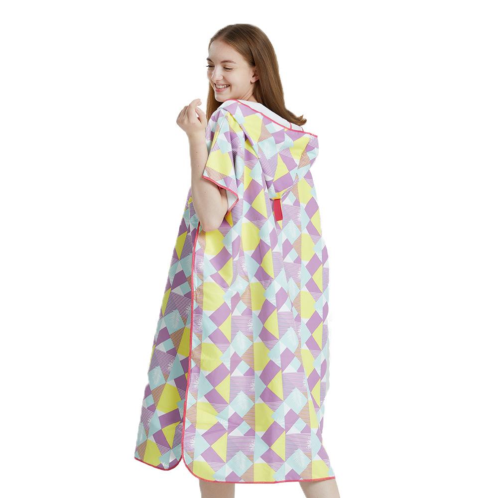 Surf Poncho Towel Poncho Quick-Dry Towel Hoodie Microfiber Beach Robe Changing Poncho Swim Towel Beach Poncho For Adults