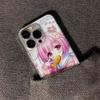 Kawaii Anime Dziewczyna Przezroczyste Etui na Telefon dla Serii iPhone 17 16 15 14 13 12 11 16E Pro Max Plus Ochrona Dwuwarstwowa