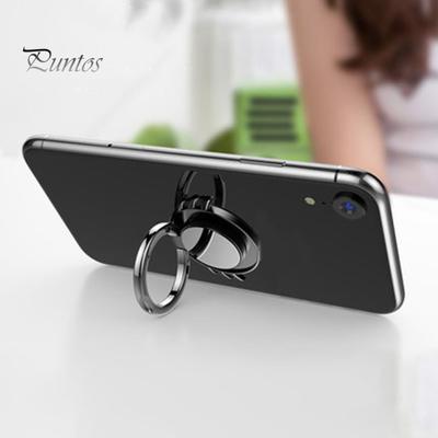 Mobile Phone Stand Magnetic 360-degree Rotation Ultra-thin Cell Phone Finger Ring Holder for Desktop