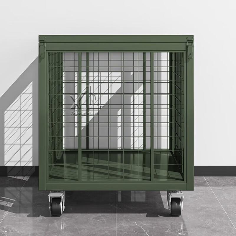 Collapsible Wheeled Mesh Storage Cage