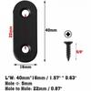 12PCS 40x16mm/1.6” X 0.6” Stainless Steel Flat Brace Mending Repair Plate with Screws  Wood Beams