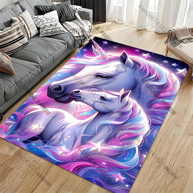 Magical unicorn bond cosmic beauty carpet Yoga living room room decor children's crawling mat doormat area rug games mat