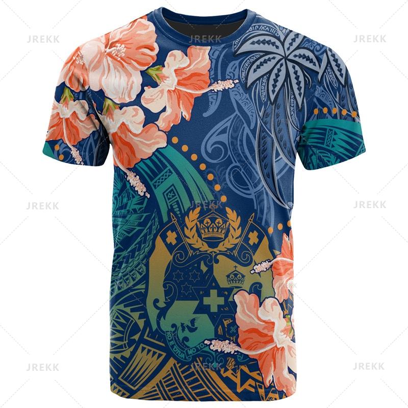 Summer Harajuku 3D Printing The Kingdom Of Tonga T Shirt Oceania Tonga National Day Graphic T-shirts Fashion Mens Clothing Tees