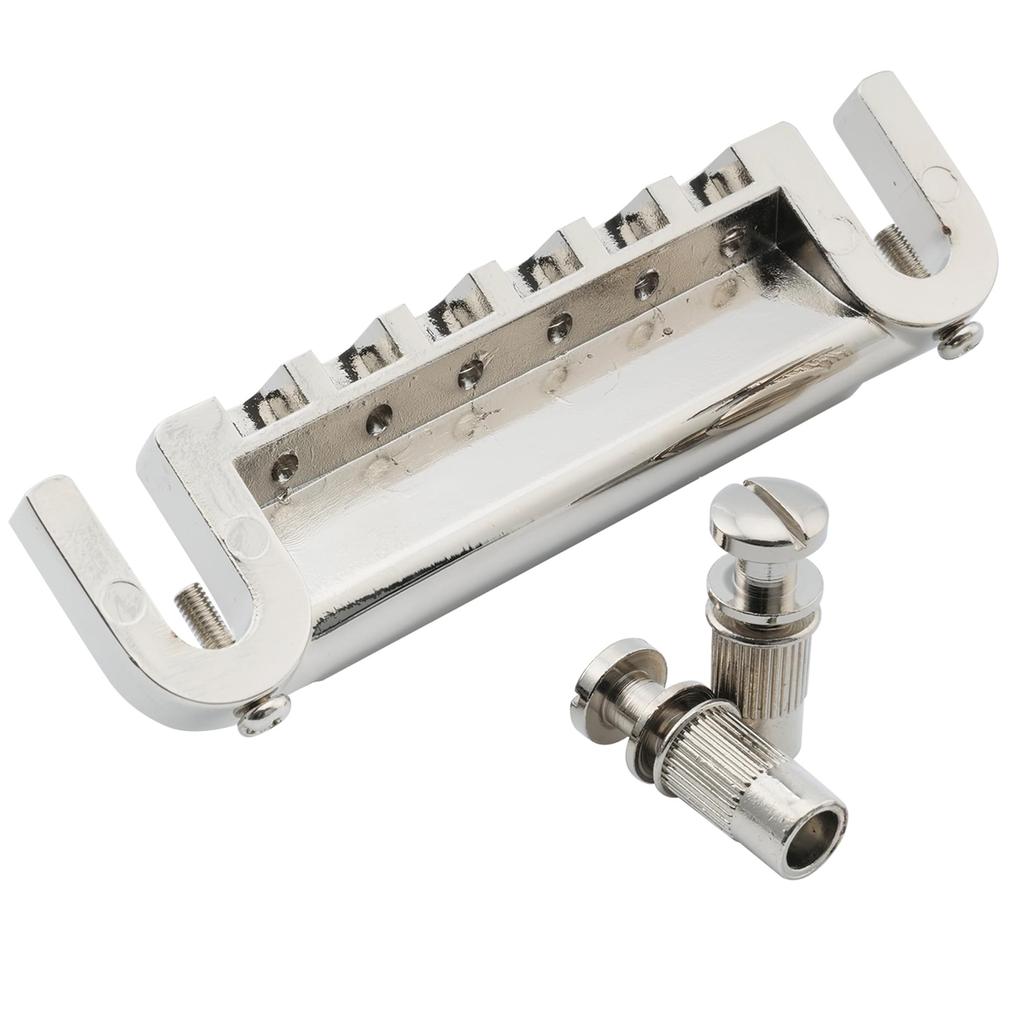 Musiclily Pro 10,5 mm Badass Wraparound-Brücke für LP E-Gitarren, Nickel