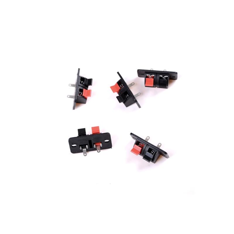 

New Sale 5x 2 Positions Push in Jack Spring Load Audio Speaker Terminals Panel Connector