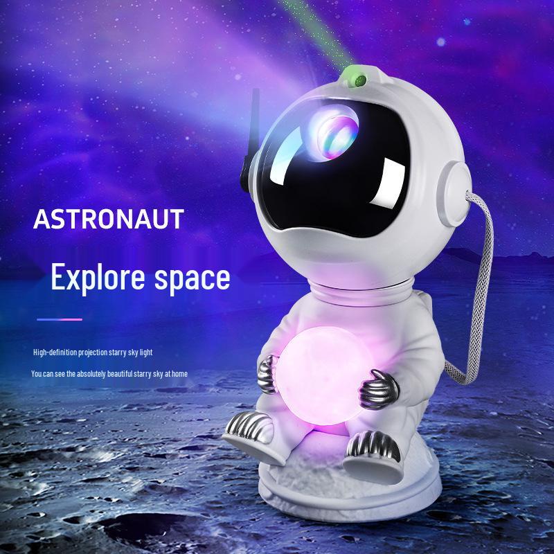 Remote Control Astronaut Projector: Starry Sky Night Light with USB Base