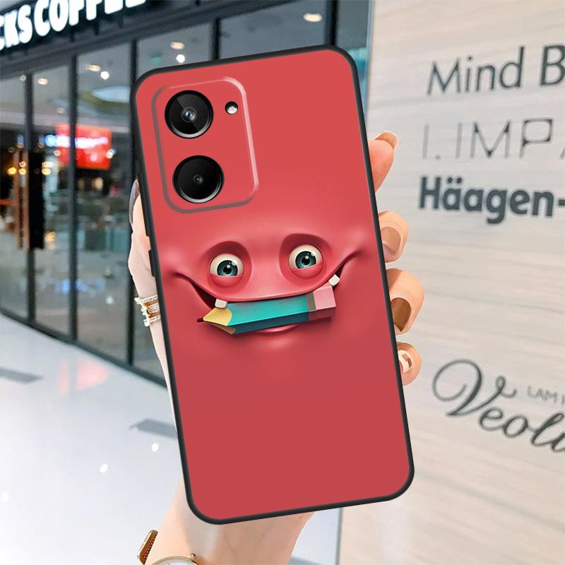 3D funny face Cute Case For Realme 15 13 12 10 11 14 Pro Plus GT6 GT7 C15 C35 C53 C55 C61 C63 C65 C67 C71 C75