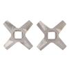 2Pcs Fleischwolf Klingen Universal Edelstahl Messer Cutter Ersatz für Mühlen
