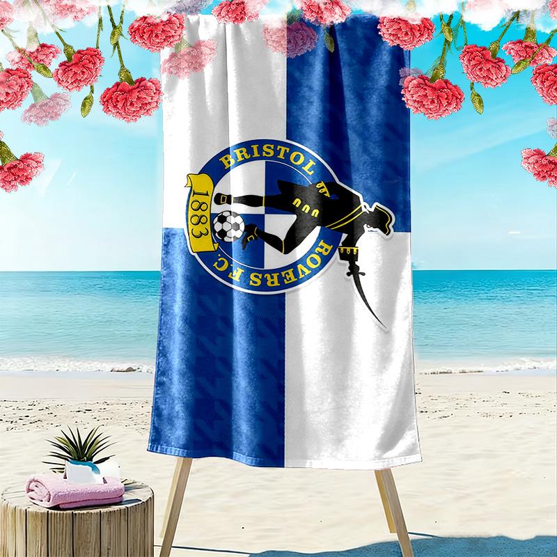 Bristol Rovers Print Beach Towel, Large Soft Quick Dry Towel for Beach Camping Swimming