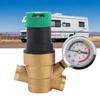 RV Plumbing Regulator,   Brass Valve Body, Water Pressure Regulator with Pressure Gauge, Stable Whole House Pressure, Filter Net for Safe Dri