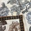 Temperament floral double-sided flower snail silk scarf spring new handmade hemming 111 heavy mulberry silk 71 square scarf