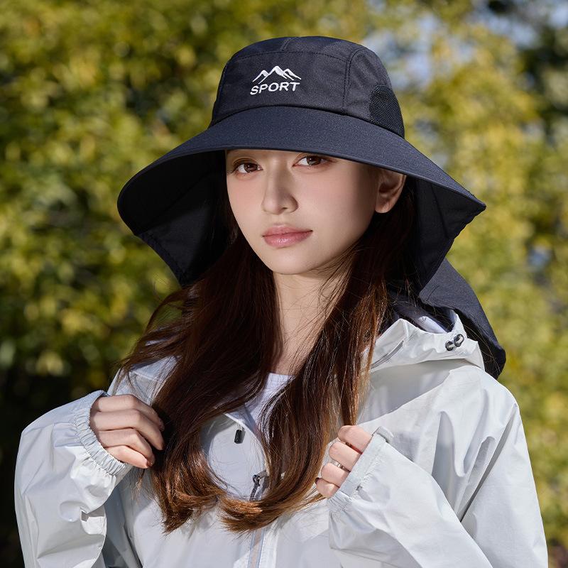 2026 Spring And Summer New Women'S Fashion Hat Outdoor Sunshade Hiking Wide-Brimmed Fisherman'S Hat Sunhat