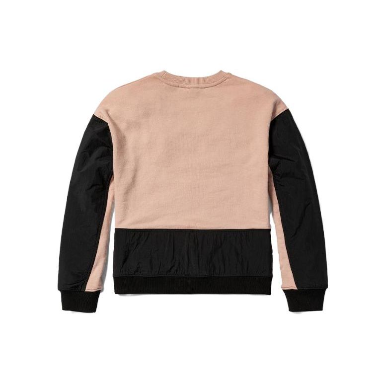 Timberland Color Block Loose Fleece Pullover Sweatshirt Women Tops Light-Pink A5X3H-662