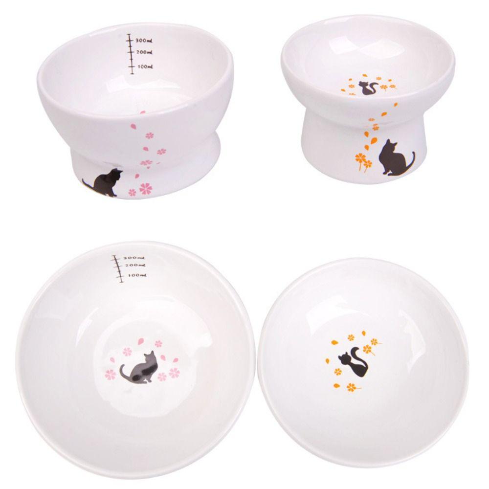 Kreative Haustier-Hochfußschüssel Keramik Hundefutter Fütterungsbecken Heimtierbedarf Katzenschüssel Wasserbehälter