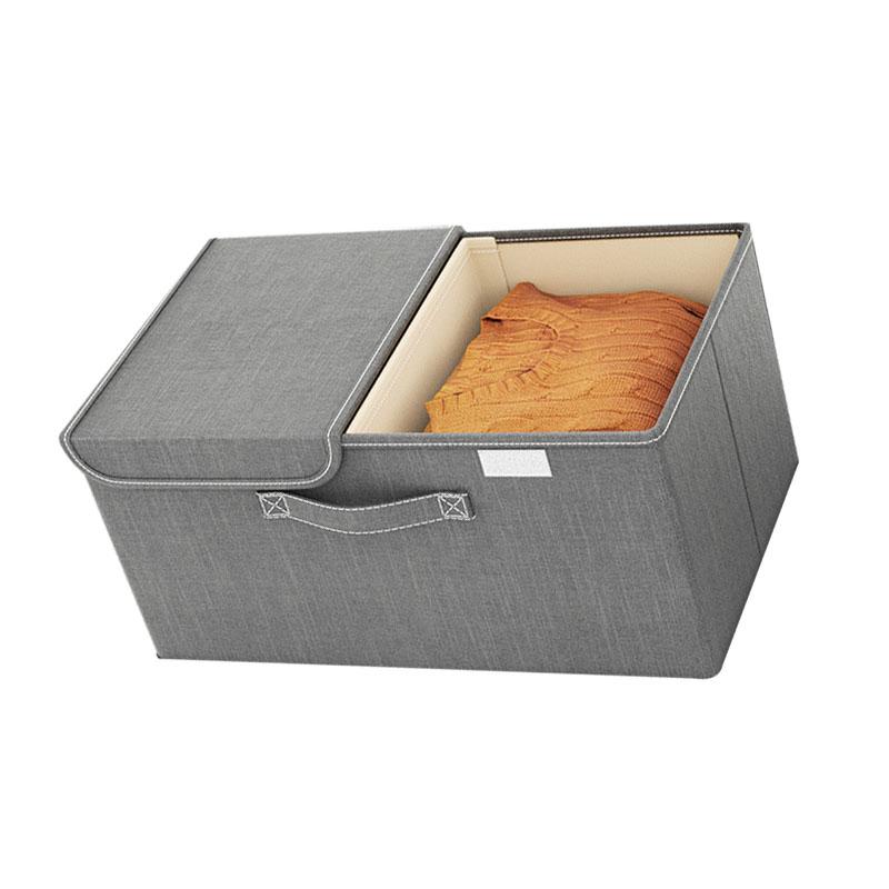 Nonwoven Double Lid Clothes Storage Box Large Clothes Organizer Toys Underwear Storage Organizer