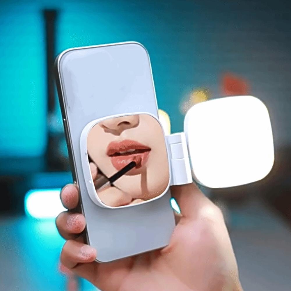 with Makeup Mirror Mobile Phone Fill Light 3 Color Folding LED Phone Fill Light Vlog