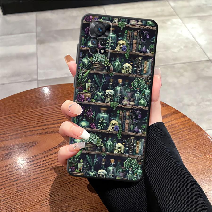 Cartoon Book Pattern Black Soft Phone Cover Case for Xiaomi Redmi Note 9 10 11 12 Pro 7 8 10S 11s 13 14 Pro Plus 9S 12s