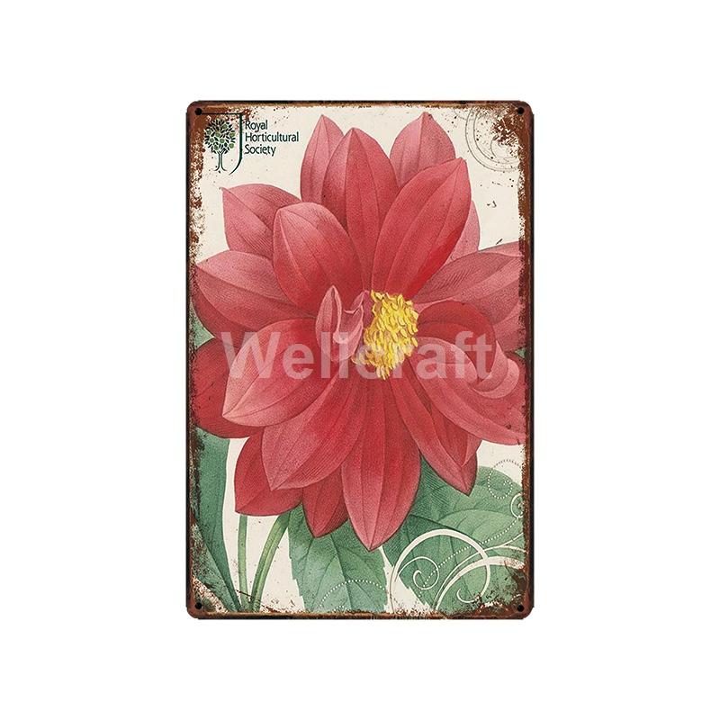 [ WellCraft ] Flower Pot Birds Plant Garden Metal Sign Wall Posters art Vintage Painting Personality Custom zoo Decor LT-1761