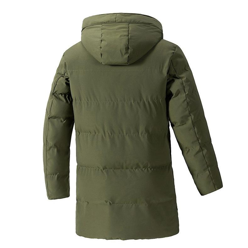 Mid-length Down Jacket for Men Simple Large-sized Cotton-padded Jacket for Men Casual Versatile and Warm Cotton-padded Jacket for Winter
