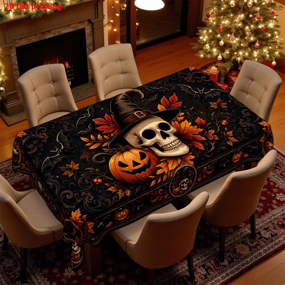 One piece, 2D flat printing, Halloween-themed printed tablecloth, rectangular tableclothzyc