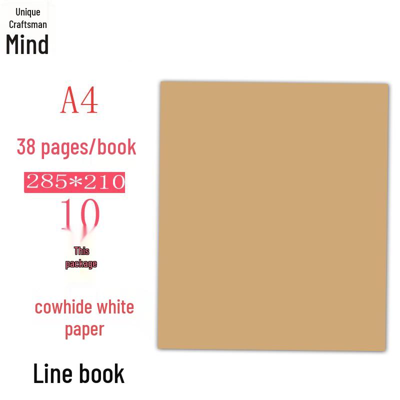 Slim Kraft Paper Notebooks - A4/A5 Lined & Blank, B5 Grid, for Students