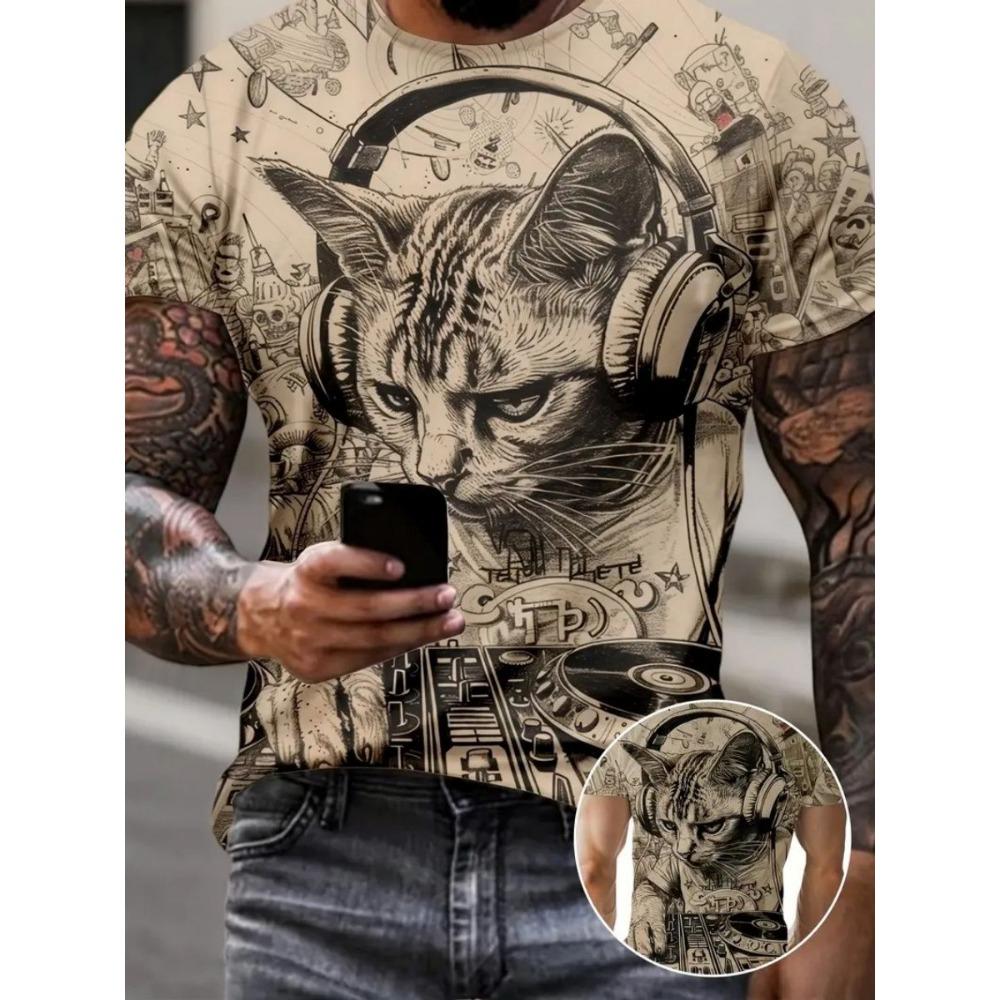 

Футболка с принтом животных 6XL