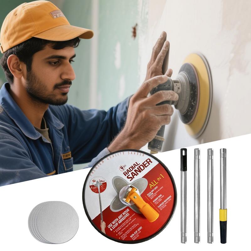 

Radial Sander 9 Inches Round Circular Hand Sanding Head 360 Degree Rotary Pad For Concrete Walls Repair Polishing Sanding Tool CN