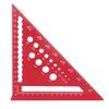 18 Cm Carpenter's Square (7 ") In Aluminum - Red Triangular Ruler, High Precision