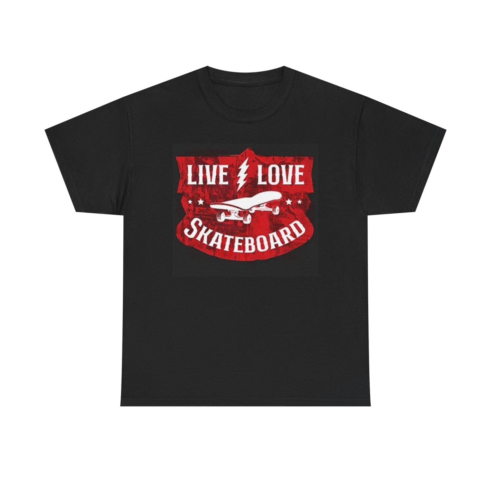 Men s and Women s T-shirts Live Long Skateboards Graphic XS
