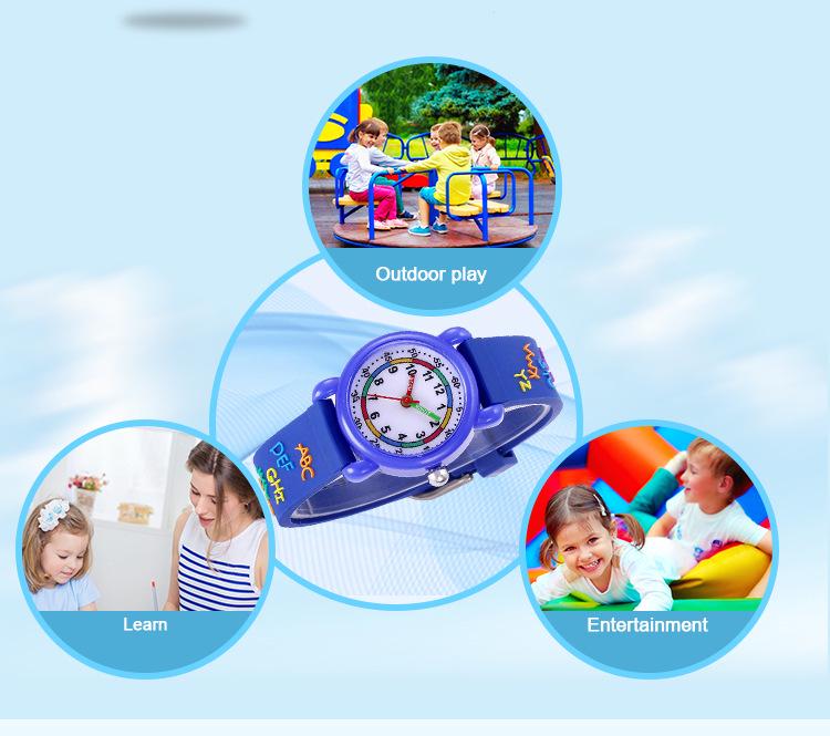 Children's 3D Cartoon Waterproof Quartz Watch for Primary School Students