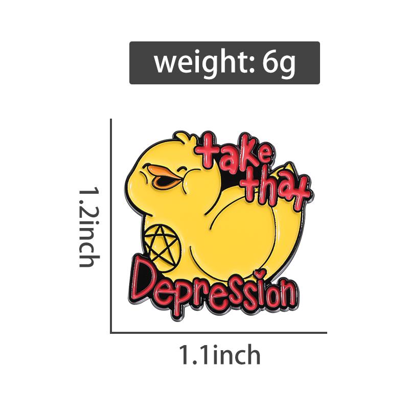 Nimm die Ente Emaille-Pins Custom Cartoon Hühner Broschen Anstecknadeln Tier Schmuck Geschenk für Freunde