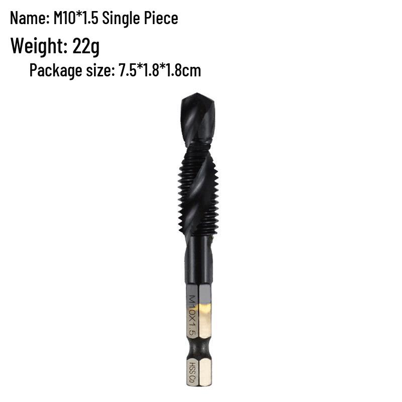 Hex Shank High-Speed Steel Spiral Drill & Tap with Cobalt and AlN Coating