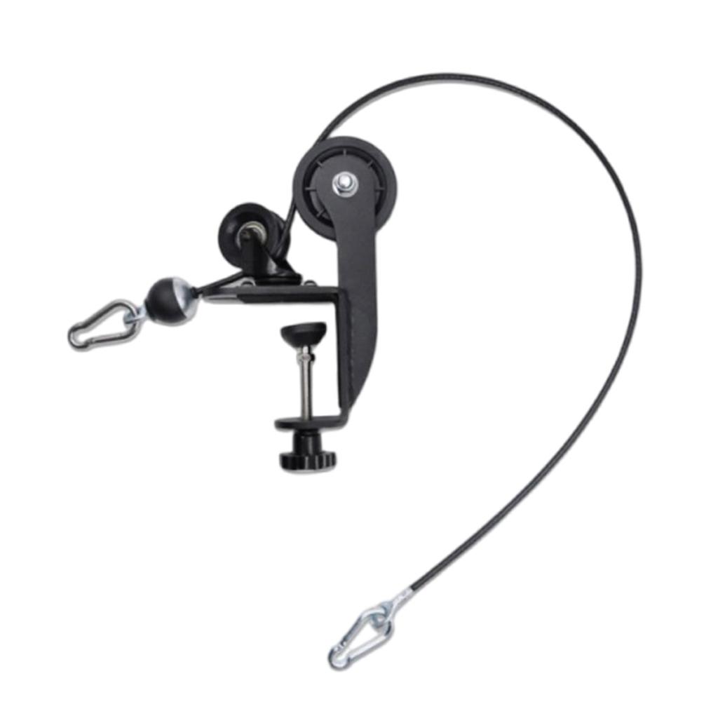 Arm Strength Roller Trainer Desk Mounted Forearm Exerciser Adjustable Resistance Arm Exerciser with Steel Cable Rope