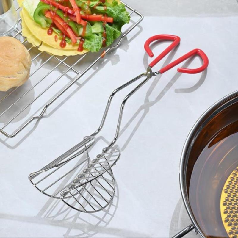 Lis na výrobu taco skořápek, Fritéza na tortilly, Kleště, Pokovená ocel, Kuchyňské náčiní