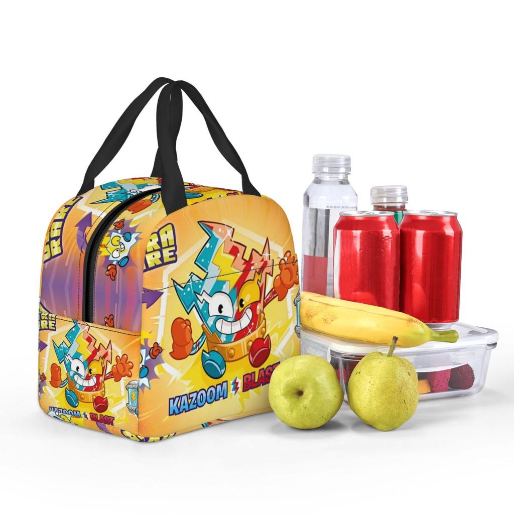 Super Zings Insulated Lunch Bag for Men Women Funny Superzings Storage Food Box Portable Cooler Thermal Lunch Boxes For School