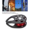Aluminum Side Swing Pulley Heavy Duty Ball Bearing Lightweight Portable Side Swing Fixed Pulley for Rock Climbing