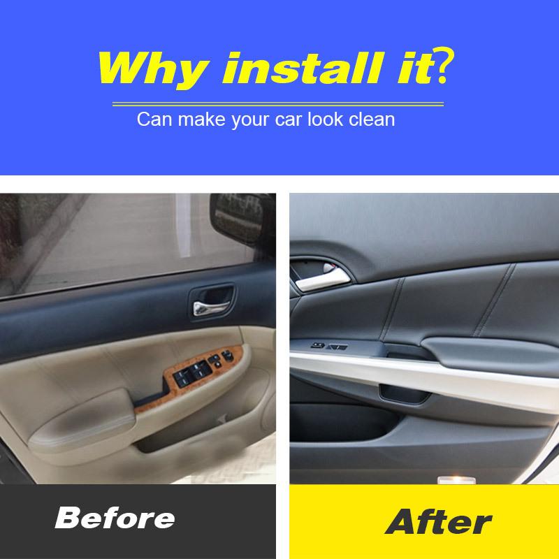 Vtear Car Seat Armrest Cover Interior Door Panel Arm Rest Protective Microfiber Leather Accessories Parts For Honda Accord 2003