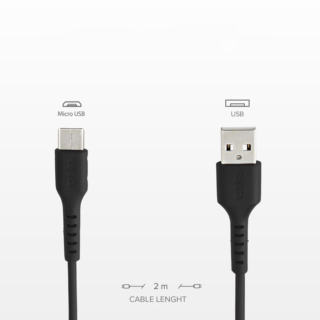 USB-A - Micro-USB 2m cable - black