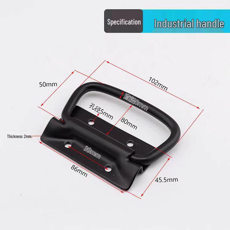Heavy Duty 304 Stainless Steel Folding Pull Handle for Industrial Toolbox and Panel