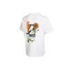Nike Cartoon Pflanzenmuster Druck Rundhals Lässiges Kurzarm T-Shirt Herren Tops Weiß DQ1034-100