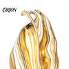 Everyday Wear Brooch Irregular Leaf Alloy Pin, Silver Golden Plated Leaves Durable Jewelry Lapel Clothing Accessory for Women Men Decoration Pin