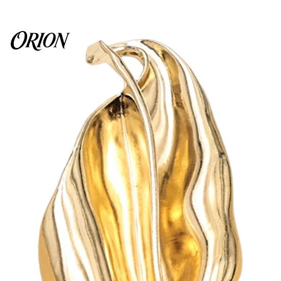 Everyday Wear Brooch Irregular Leaf Alloy Pin, Silver Golden Plated Leaves Durable Jewelry Lapel Clothing Accessory for Women Men Decoration Pin