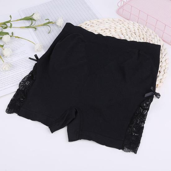 Sicherheitsshorts Hohe Taille Nahtlose Sicherheitshose Slim Fit Hüftlift Atmungsaktiv Dehnbar Spitzendetail Damen Unterteilshorts
