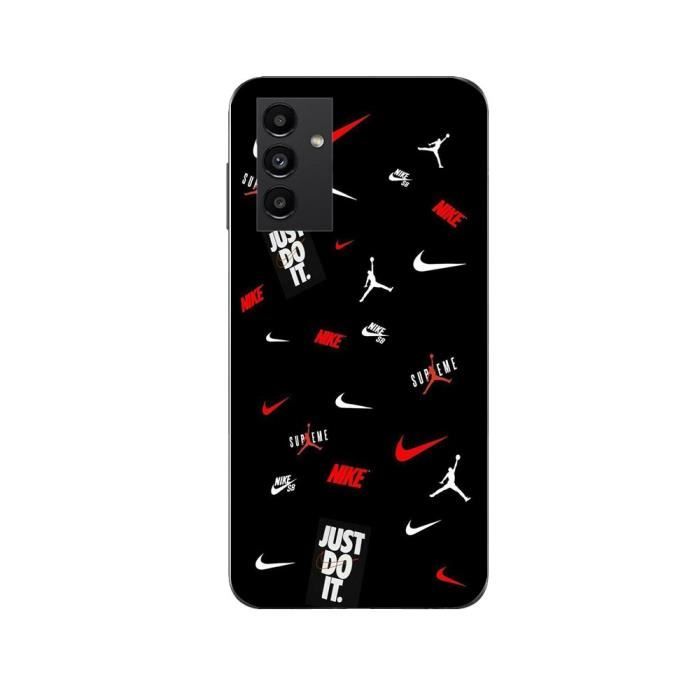 Coque - Maniacase - Galaxy A05s - Nike Jordan - Souple - Silicone Plastique - Noir Blanc Rouge