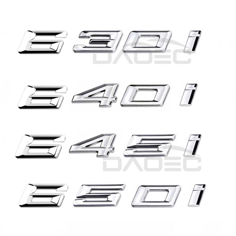 Auto 3D ABS Kofferraum Buchstaben Logo Plakette Emblem Styling Aufkleber Für BMW 6er Serie 630i 640i 645i 650i E63 E64 F06 F12 F13 G32