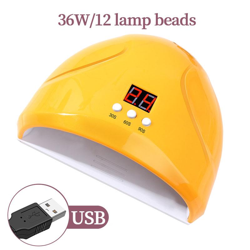 Mini1 USB Nail Lamp 36W Nail Phototherapy Machine 12 UV LEDs Light Curing Nail Polish Gel Infrared Sensor Machine Nail Art