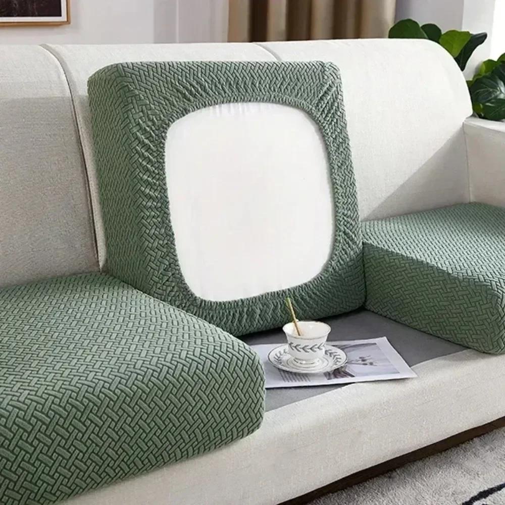 Thick Jacquard Sofa Seat Cushion Cover Funiture Protector Stretch Couch Covers ForLiving Room Removable Seat Slipcover Kids Pets